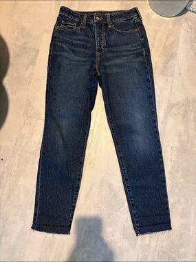Old Navy  jeans  blue high-rise OG straight  button front  Dark wash 
Women’s 4